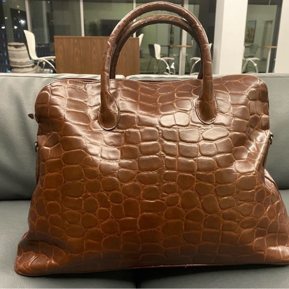 Ralph Lauren vintage safari croc embossed XL bag - Picture 3 of 16